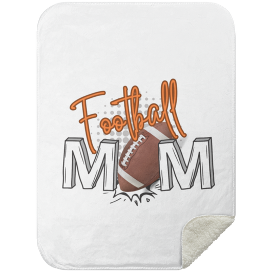 Football Mom Premium Sherpa Blanket 30x40