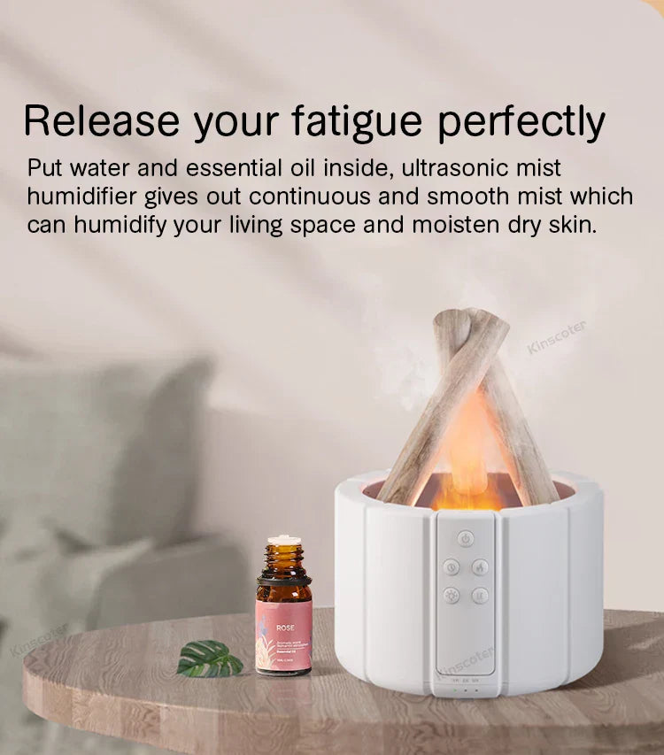 KINSCOTER Simulated Flame Aroma Diffuser