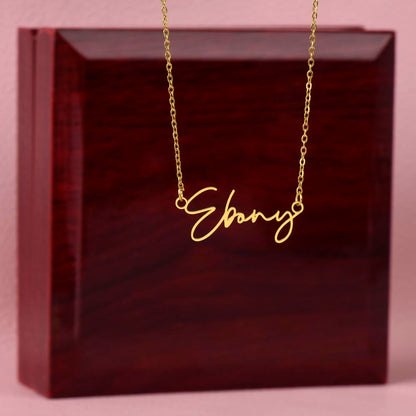 Badass Friend Signature Name Necklace – Personalized Jewelry