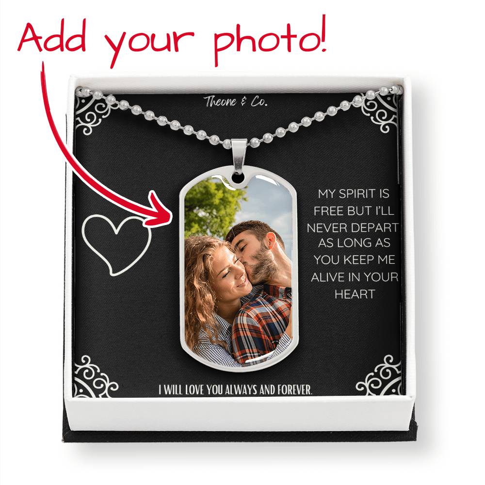 Keepsake Memory Dog Tag Necklace